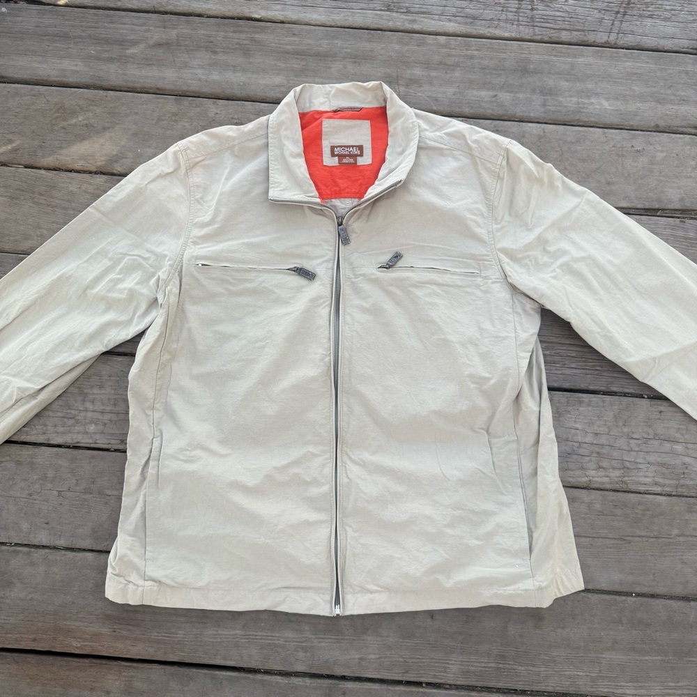 Michael Kors Men's Beige Windbreaker Jacket